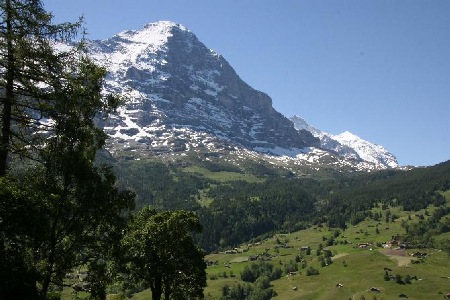Your view from the terrace, the eiger north face