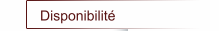 Disponibilit&eacute;